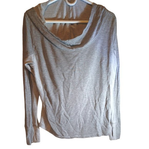 Ladies Cato Size L‎ Gray Smock Neck Casual Long Sleeve With Thumb Slots hoodie